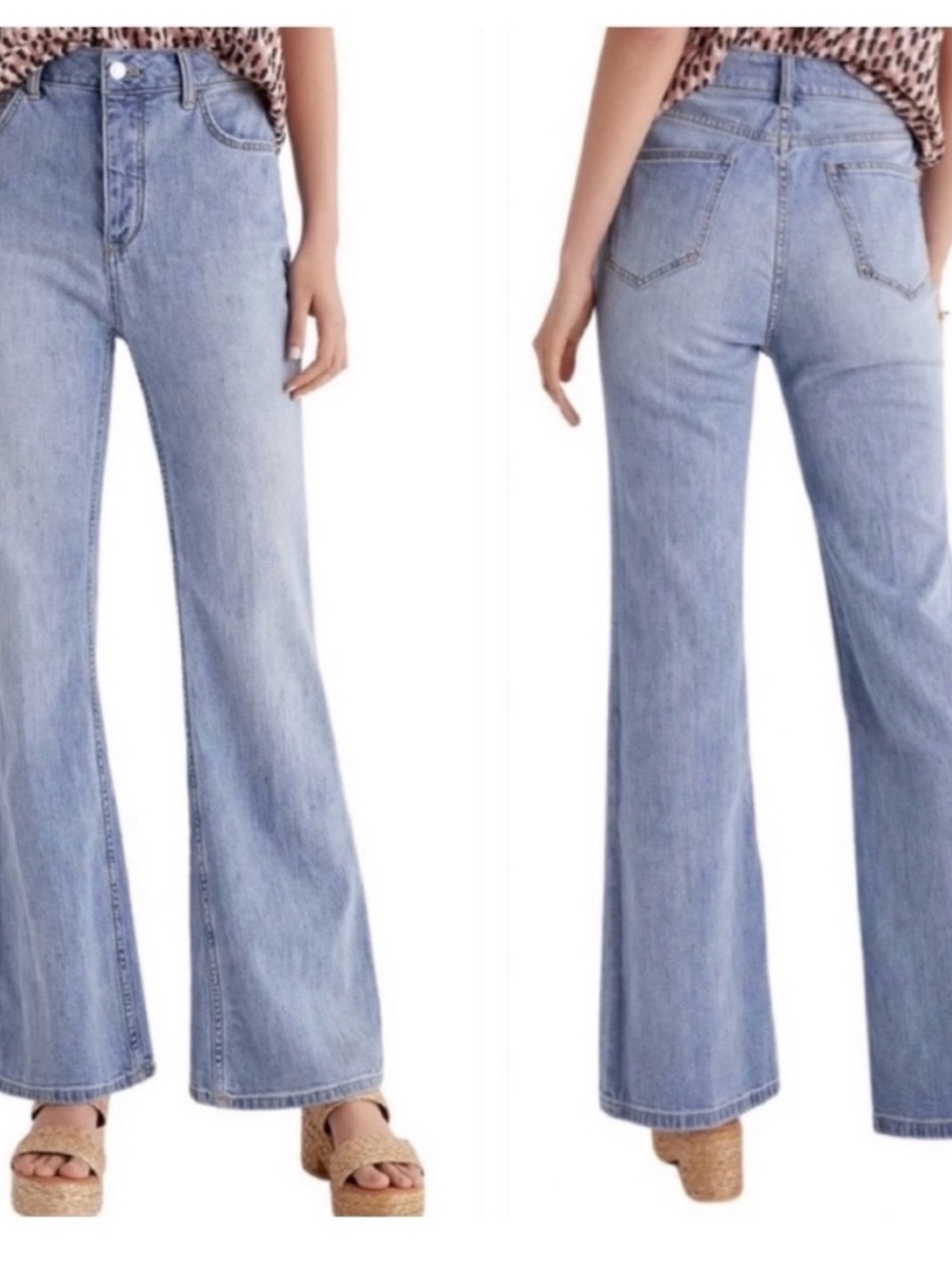 Pilcro Dark Blue High-Rise Bootcut Jeans